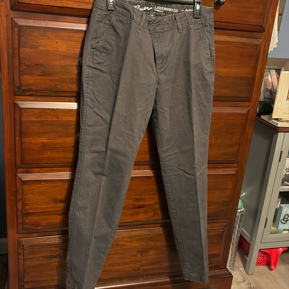 Eddie Bauer Womens Charcoal Gray Chinos